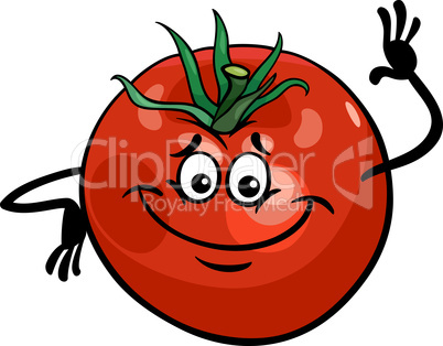 cute tomato vegetable cartoon illustration