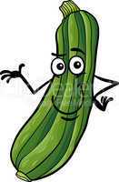 funny zucchini vegetable cartoon illustration