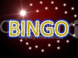 bingo word on a movie scene background
