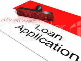 Loan Application Approved Showing Credit Agreement