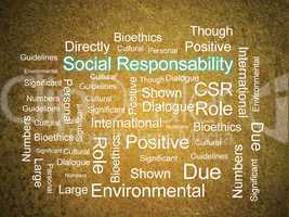 Corporate Social Responsibility in word collage