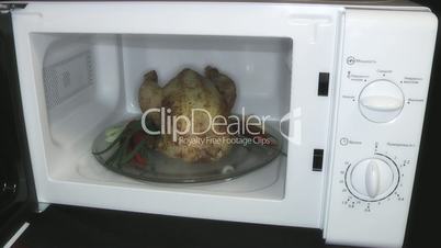 preparation of poultry meat in the microwave oven