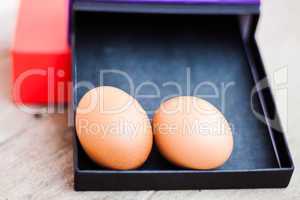 Eggs in a gift box