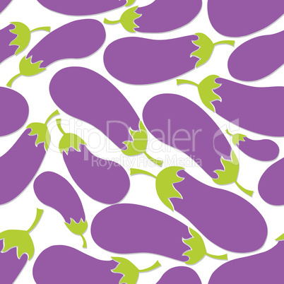 Eggplant. Vector illustration. Isolated on white background.