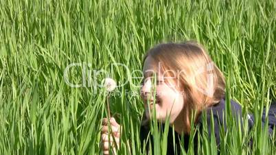 Girl laughs simply because a good mood