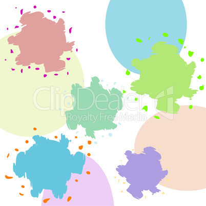 Multicolored blots on a abstract background