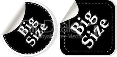 big size clothing stickers set