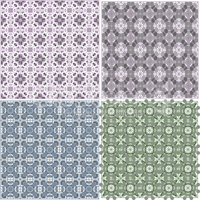 Set of stylish seamless geometrical backgrounds pattern