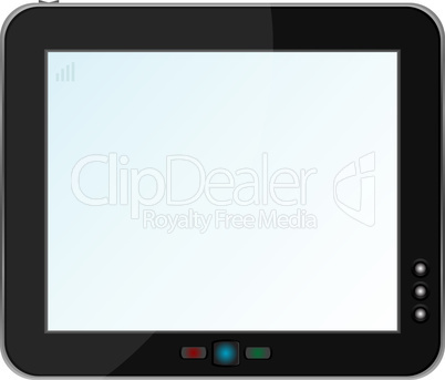 touchpad or tablet pc isolated on white