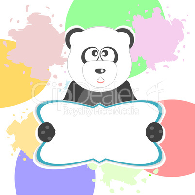cute panda with text box