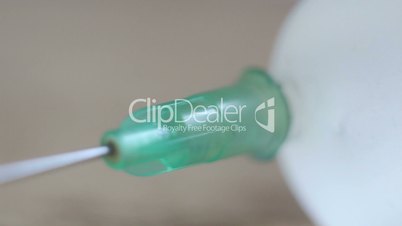 medical syringe close-up