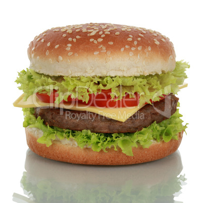 Cheeseburger isoliert