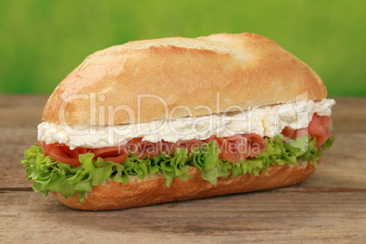 Sub Sandwich mit Lachs