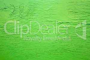 Wooden board painted in green