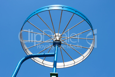 Metal detail as a bicycle wheel