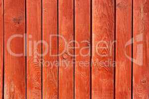 Old wooden red fence