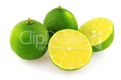 Fresh limes and slice