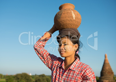Portrait of Asian traditional female farmer