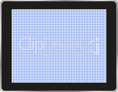 Black abstract tablet computer (tablet pc) on white background