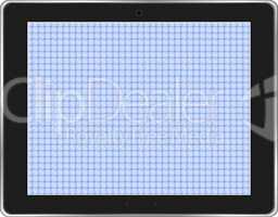 Black abstract tablet computer (tablet pc) on white background