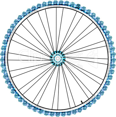 Bike wheel isolated on white background. vector