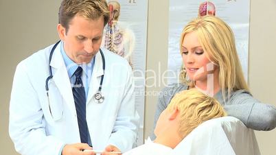 Little Caucasian Boy at Family Clinic