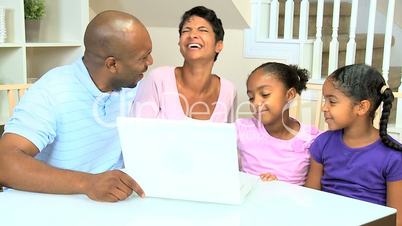 Ethnic Family Using Online Web Chat