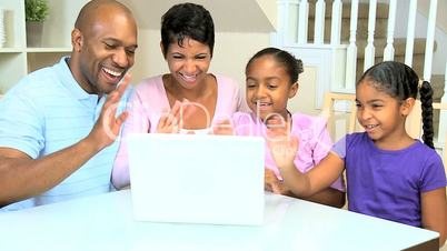 Ethnic Family Using Online Web Chat