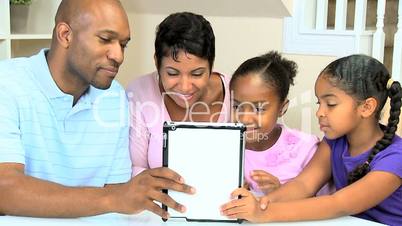 Ethnic Family Using Online Web Chat