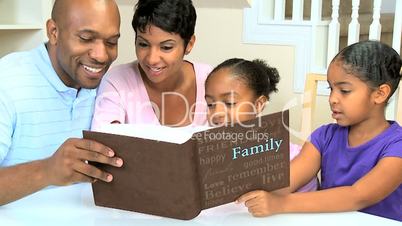 African American Family with Photograph Album