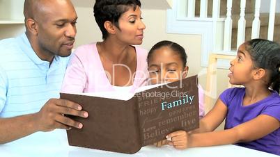 African American Family with Photograph Album