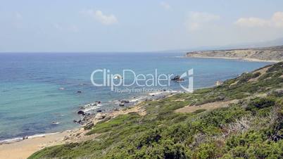 Coast of Akamas peninsula on Cyprus