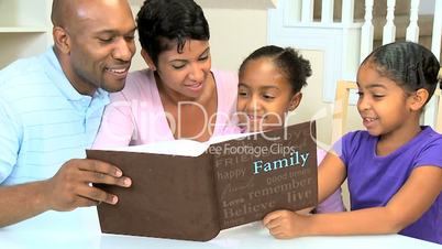 African American Family with Photograph Album