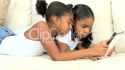 Ethnic Children with Modern Wireless Tablet