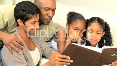 African American Family with Photograph Album