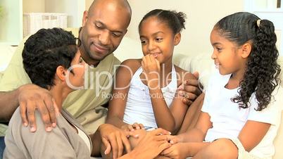 Young Ethnic Family Enjoying Time Together