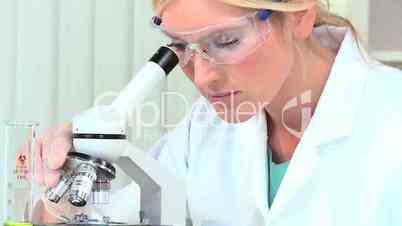 Female Medical Researcher in Laboratory