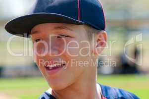 Teen Baseball boy up close