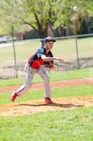 Teen baseball pitcher