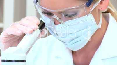 Female Student Doctor in Mask-Close up