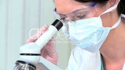 Female Student Doctor in Hospital Laboratory