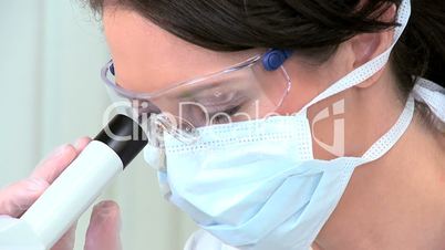 Female Student Doctor in Mask-Close up
