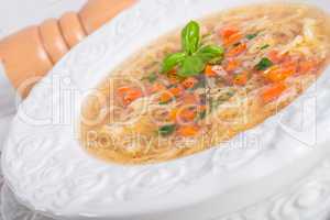 vegetables noodle soup