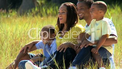 Young Ethnic Family in the Park
