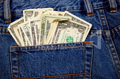 Back Jeans Pocket Full of Cash