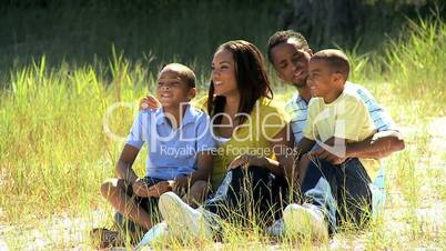 Young Ethnic Family in the Park