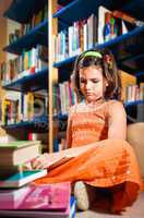 Little girl reading