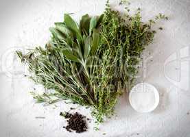 Bunch of herbs for cooking