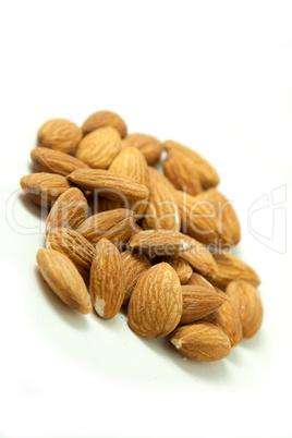 Almonds isolated on white