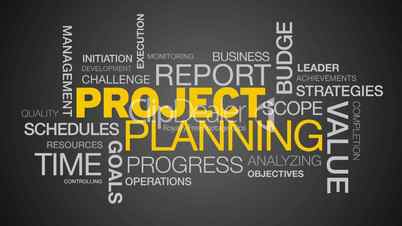 Project Planning Word Cloud Animation